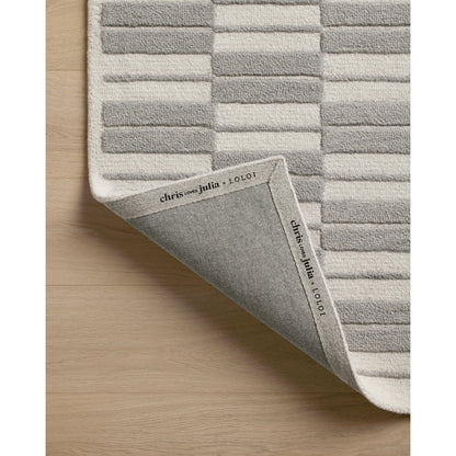 Bradley BRL-03 Rug by Chris Loves Julia x Loloi in ivory, grey. Made from 100% wool in a unique style.