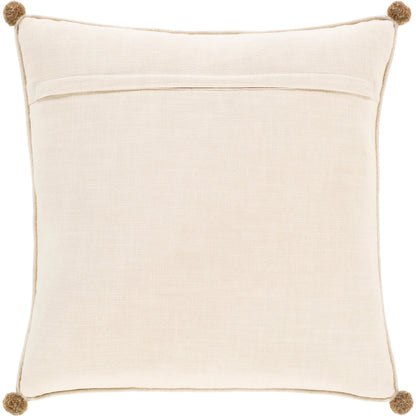 Byron Bay Pillow - 37566 by Livabliss in clay, ivory, tan. Made from 100% cotton in a cottage & farmhouse style.