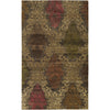 Brown, Dark Brown, Dark Red / 2' x 3'