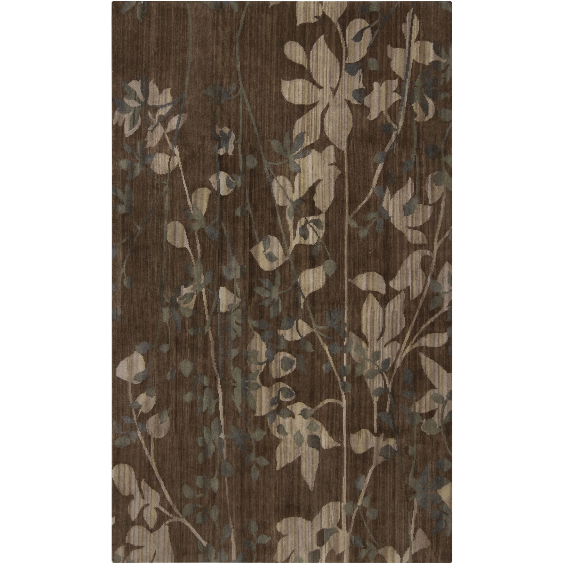 Brocade BRC-1003 Rug by Surya in dark brown, light beige, medium gray. Made from 100% new zealand wool in a unique style.