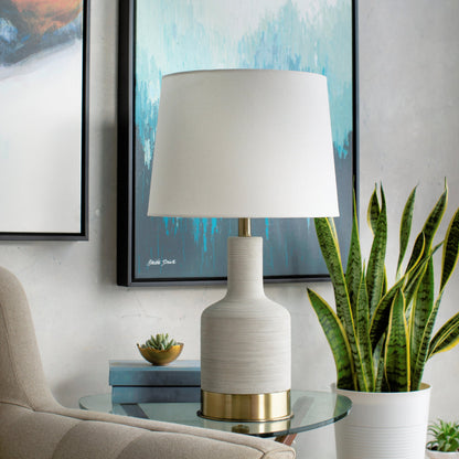 Brae - 23675 by Surya. Made from linen, concrete, metal in a modern style.