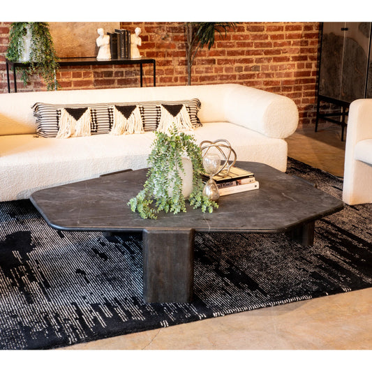 Augustine 81" Sofa by World Interiors in off-white and natural. Made from boucle fabric in a unique style.