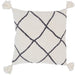 Braith Pillow - 31711 by Livabliss in cream, charcoal. Made from 100% polyester, 100% cotton in a eclectic & global style.