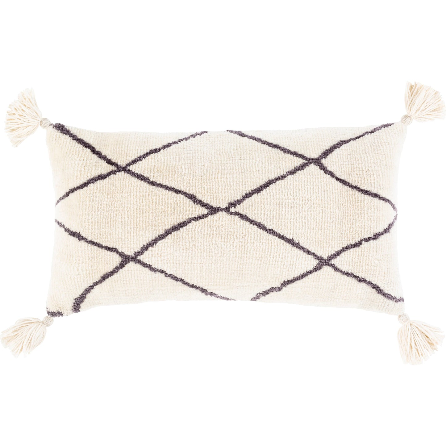 001 SI-1878102,SI-1878103 | Primary Silo | Braith Pillow - 21681 by Livabliss in cream, charcoal. Made from 100% polyester, 100% cotton in a eclectic & global style.