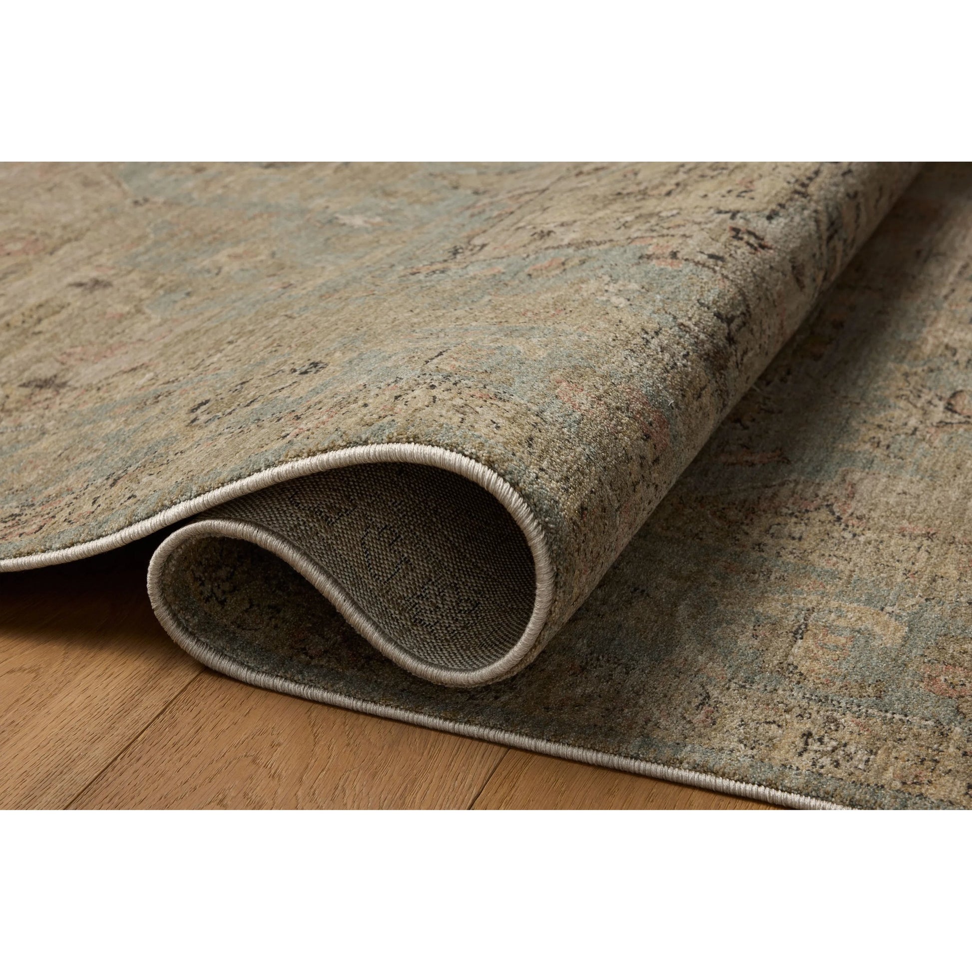 Briar BRR-01 Rug by Loloi in sky, moss. Made from 100% polyester in a uniqu