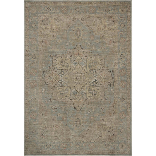 Briar BRR-01 Rug by Loloi in sky, moss. Made from 100% polyester in a 