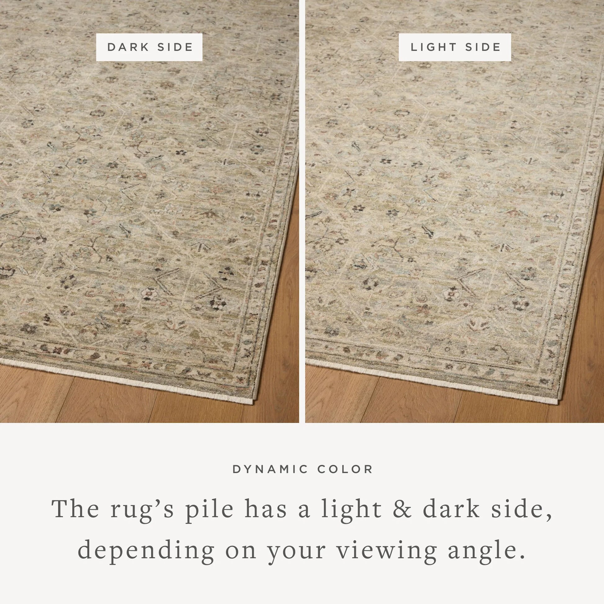 Briar BRR-03 Rug by Loloi in silver, moss. Made from 100% polyester