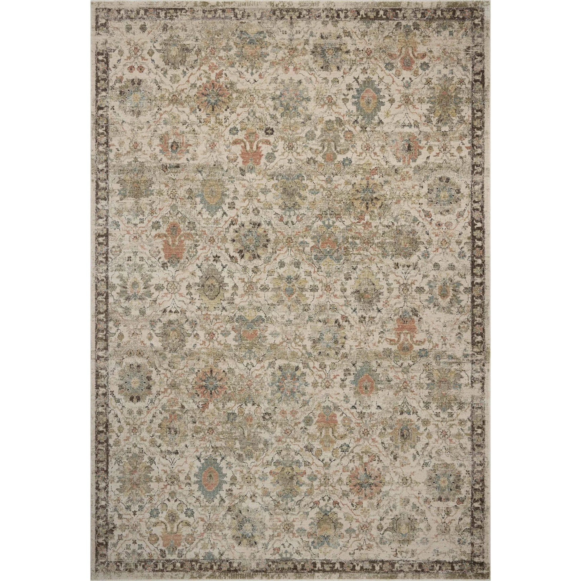 Briar BRR-04 Rug by Loloi in ivory, multi. Made from 100% polyester in