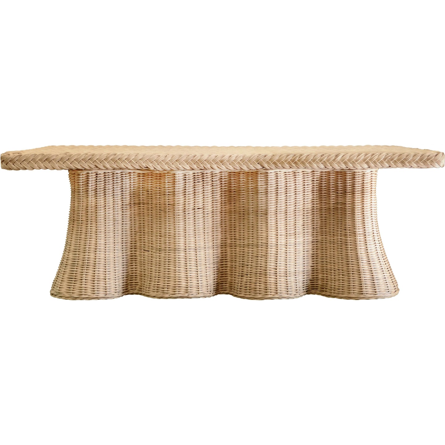000 SI-2441097 | Additional Silo | Britney Rectangular Coffee Table by Worlds Away in natural. Made from wicker, rattan in a rustic style.