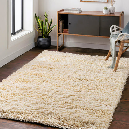 Berkley Rug - 27 by Livabliss in cream. Made from 100% new zealand wool in a unique style.
