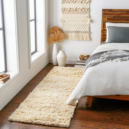 Berkley Rug - 27 by Livabliss in cream. Made from 100% new zealand wool in a unique style.
