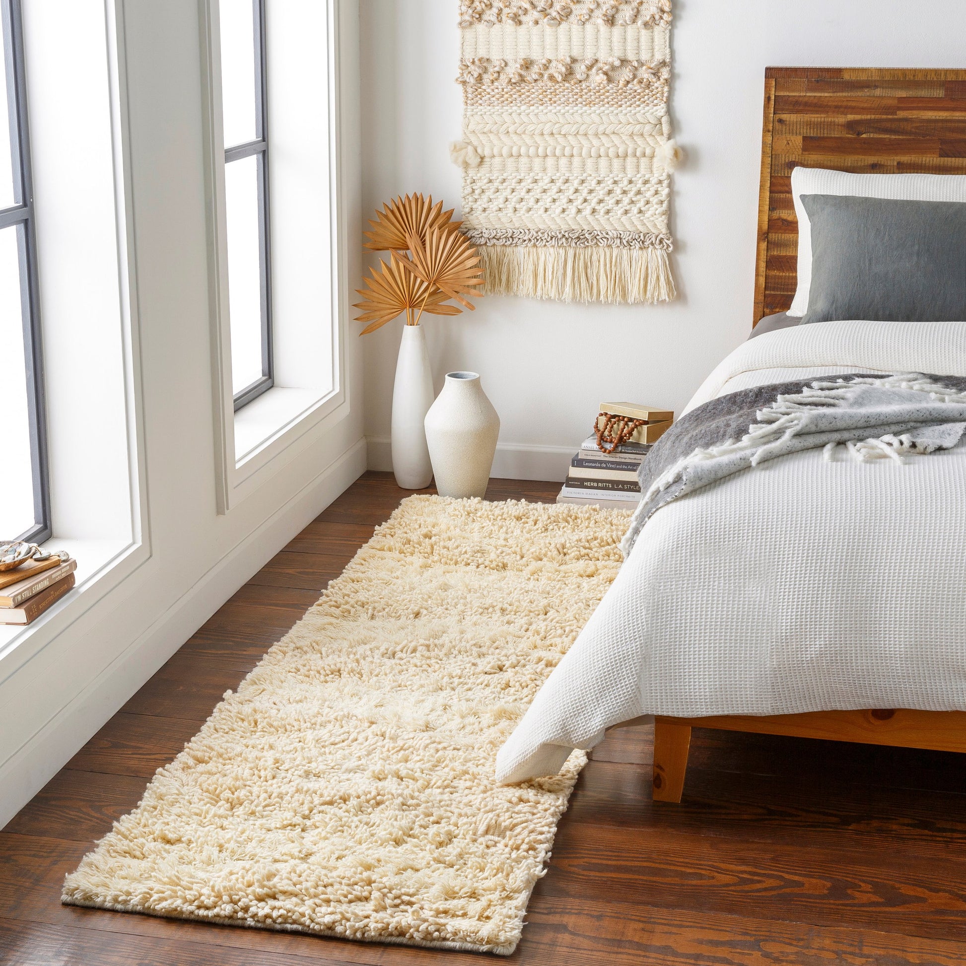 Berkley Rug - 27 by Livabliss in cream. Made from 100% new zealand wool in a unique style.