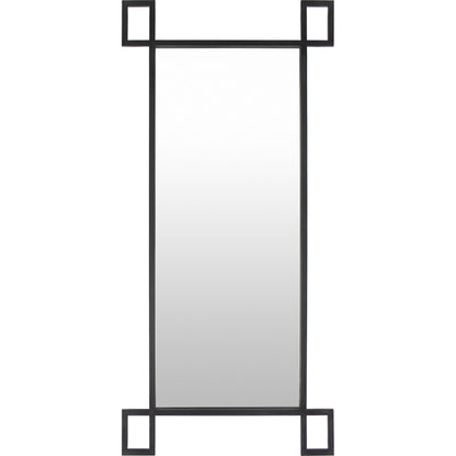 Brim Mirror - 24378 by Surya in black and black. Made from metal - iron in a modern style.