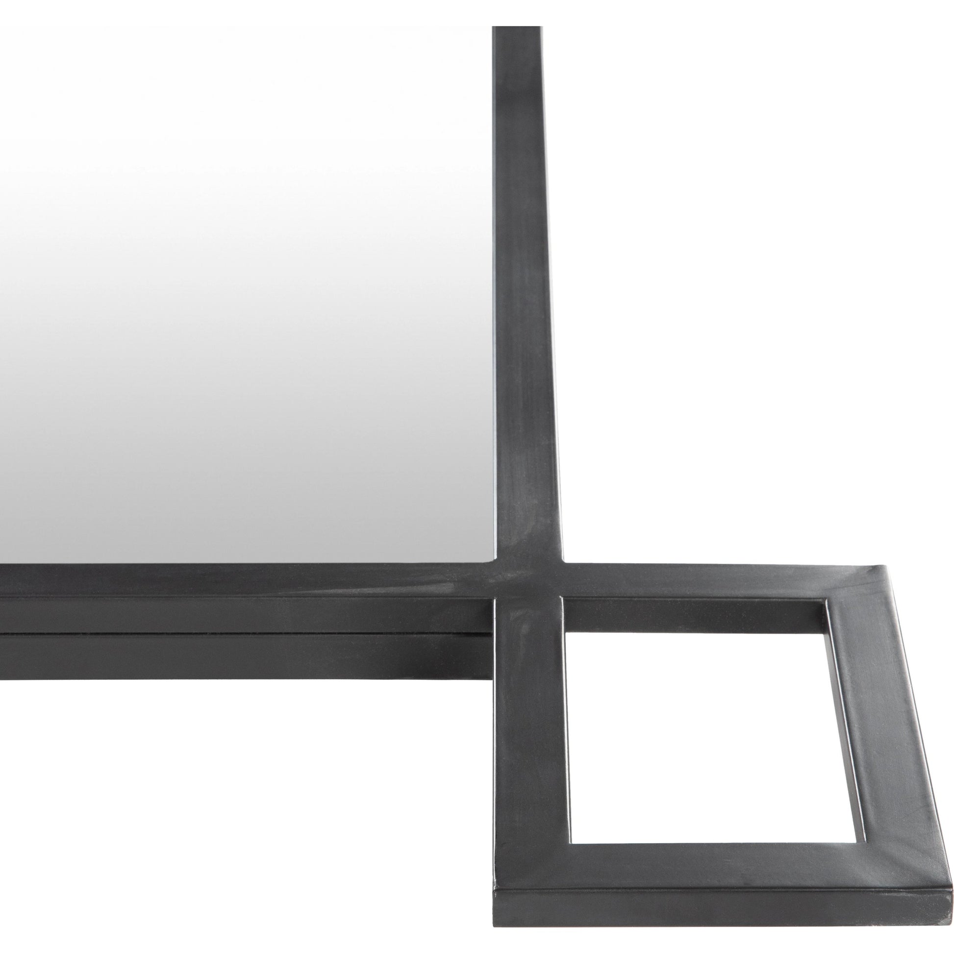 Brim Mirror - 24378 by Surya in black and black. Made from metal - iron in a modern style.