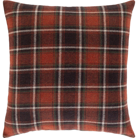 Brenley Pillow - 12010 by Surya in burgandy, light gray. Made from 45% polyester, 45% wool, 10% nylon in a traditional style.