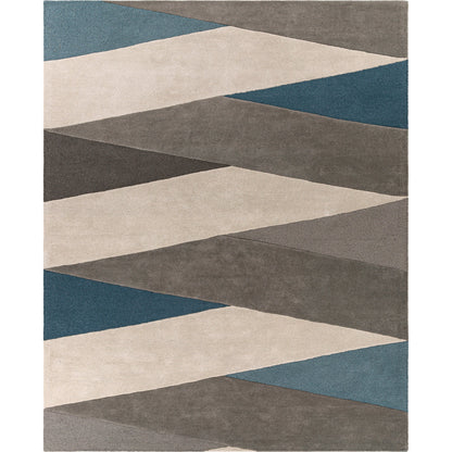Brooklyn Rug - 26246 by Surya in teal, beige, charcoal, medium gray. Made from 100% wool in a unique style.