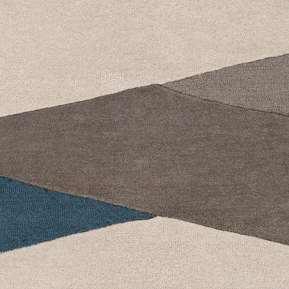 Brooklyn Rug - 26246 by Surya in teal, beige, charcoal, medium gray. Made from 100% wool in a unique style.