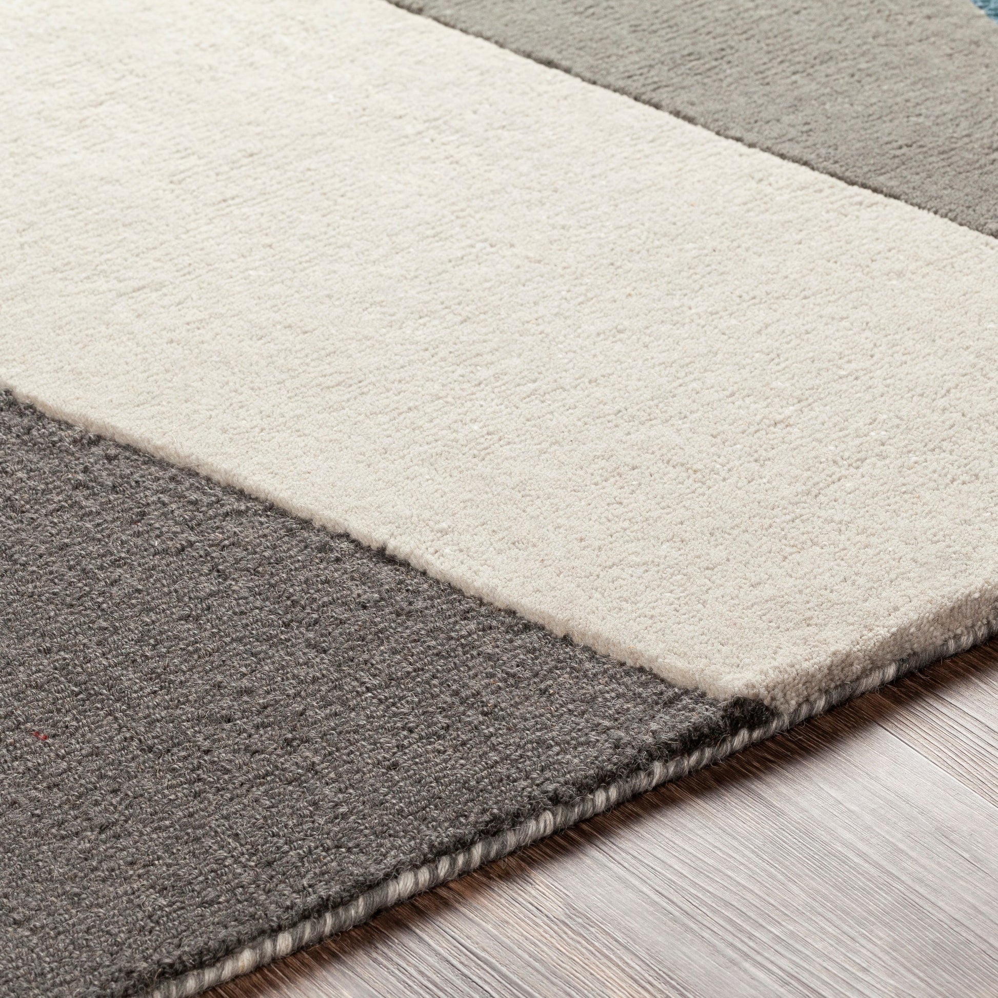 Brooklyn Rug - 26246 by Surya in teal, beige, charcoal, medium gray. Made from 100% wool in a unique style.