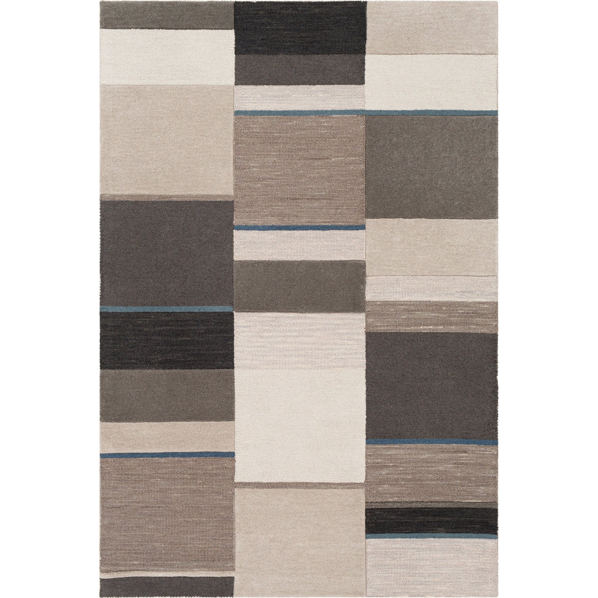 Brooklyn Rug - 26203 by Surya in teal, medium gray, beige, brown, charcoal. Made from 100% wool in a unique style.