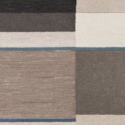 Brooklyn Rug - 26203 by Surya in teal, medium gray, beige, brown, charcoal. Made from 100% wool in a unique style.