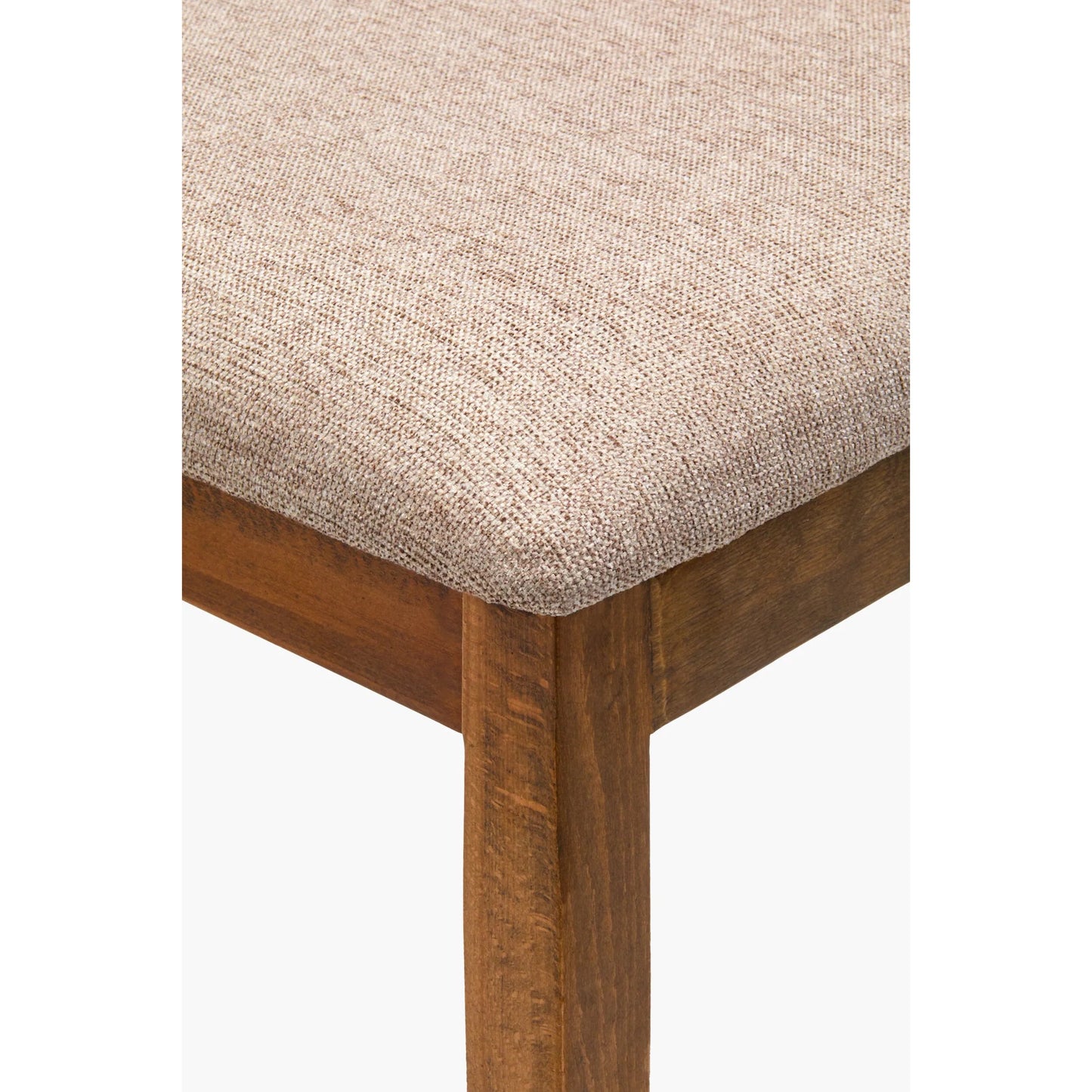 003 SI-2169233 | Closeup | Brooke Dining Chair - 539440 (Set of 2) by Surya in medium brown, wheat and wood finish. Made from polyester, beechwood, polyurethane foam in a modern style.