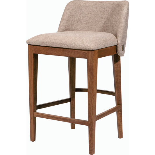 Brooke Counter Stool- 539443 by Surya in upholstery: dark green, base: wheat and wood finish. Made from polyester, beechwood, polyurethane foam in a modern style.