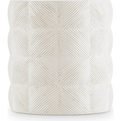 Ballantyne Side Table by Bernhardt in white, cream. Made from stone in a unique style.