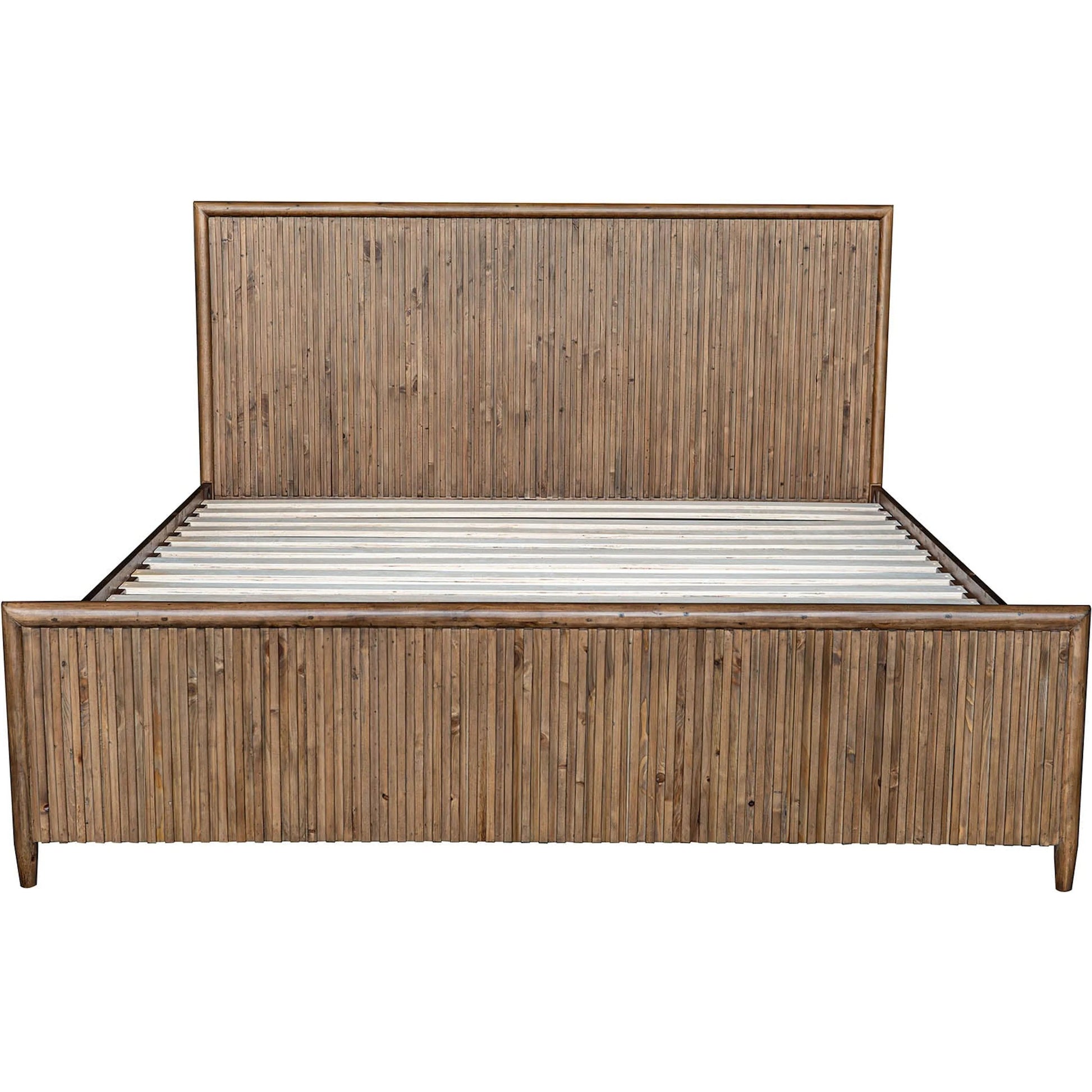 Britanica Bed by LH Imports in brown and brown. Made from reclaimed pine in a transitional style.