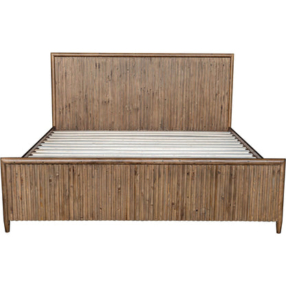 Britanica Bed by LH Imports in brown and brown. Made from reclaimed pine in a transitional style.