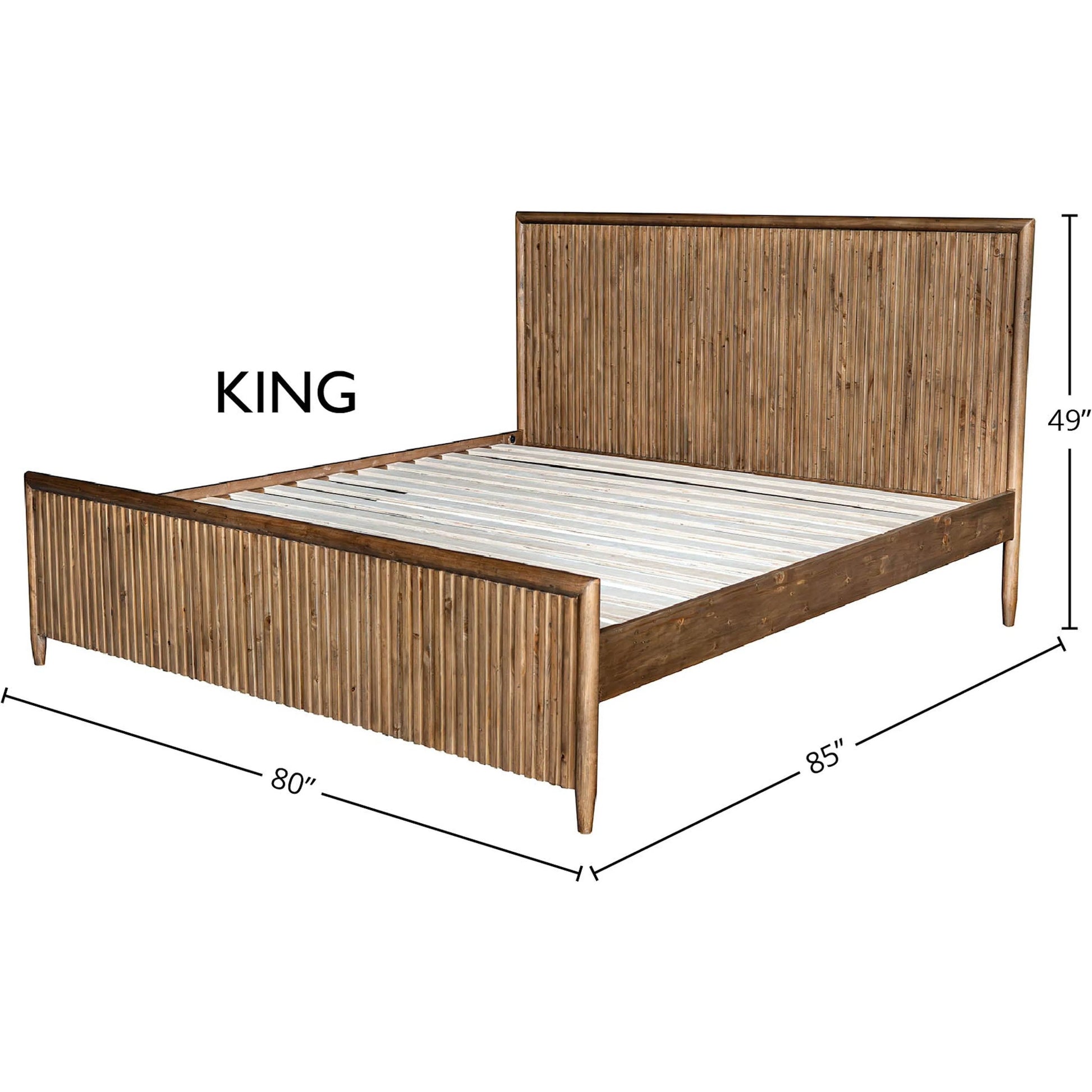 Britanica Bed by LH Imports in brown and brown. Made from reclaimed pine in a transitional style.