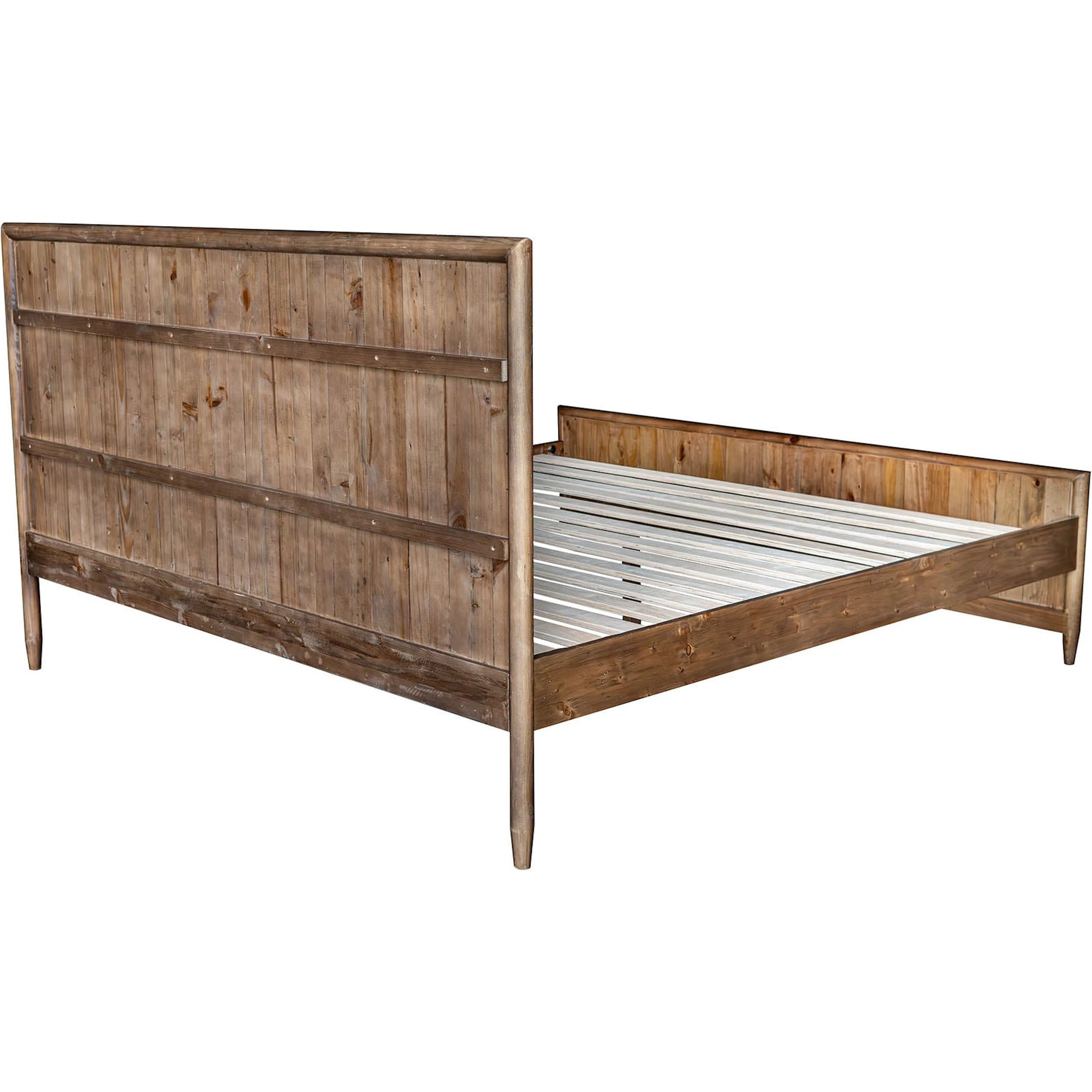 Britanica Bed by LH Imports in brown and brown. Made from reclaimed pine in a transitional style.