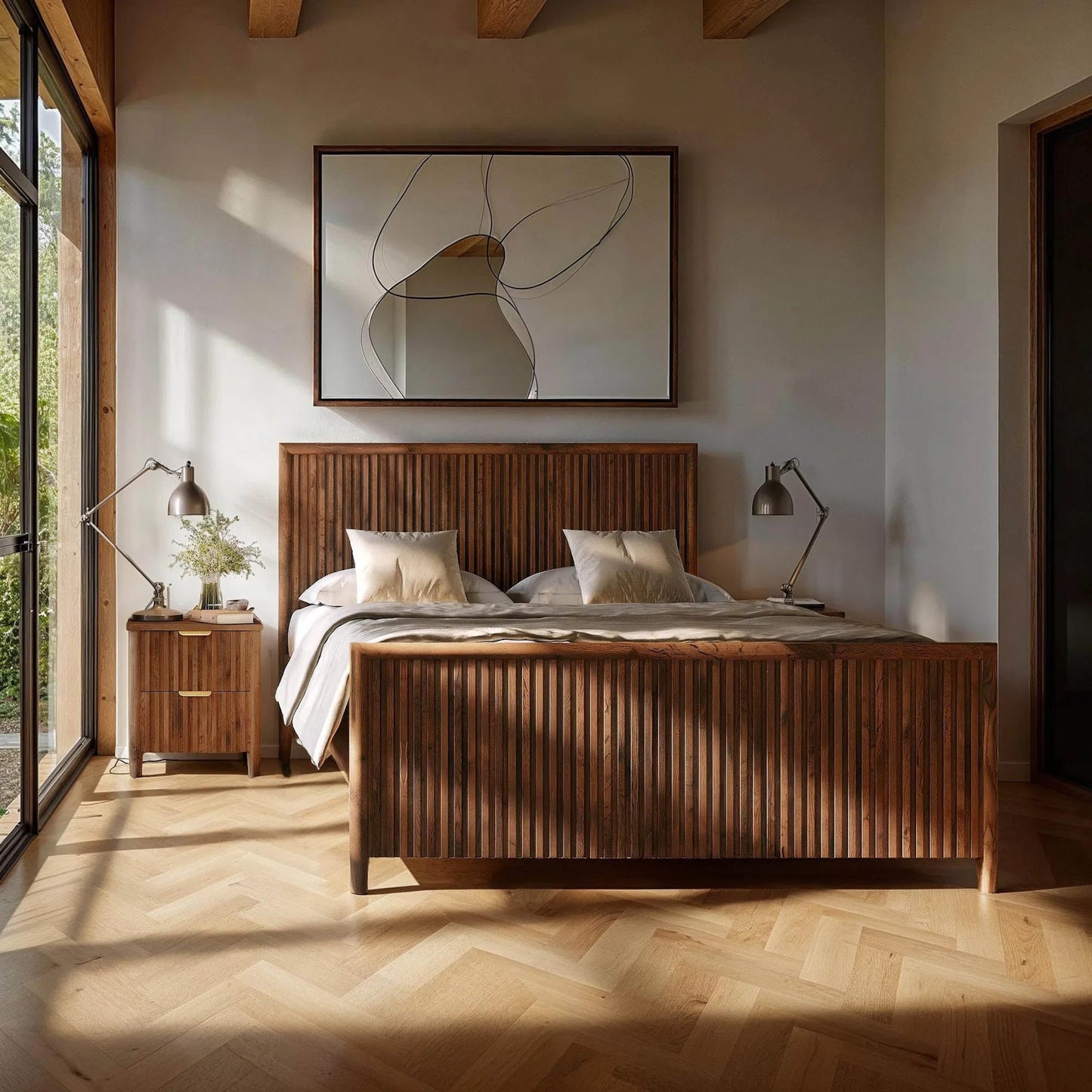 026 SI-2324977 | Lifestyle | Britanica Bed by LH Imports in brown and brown. Made from reclaimed pine in a transitional style.