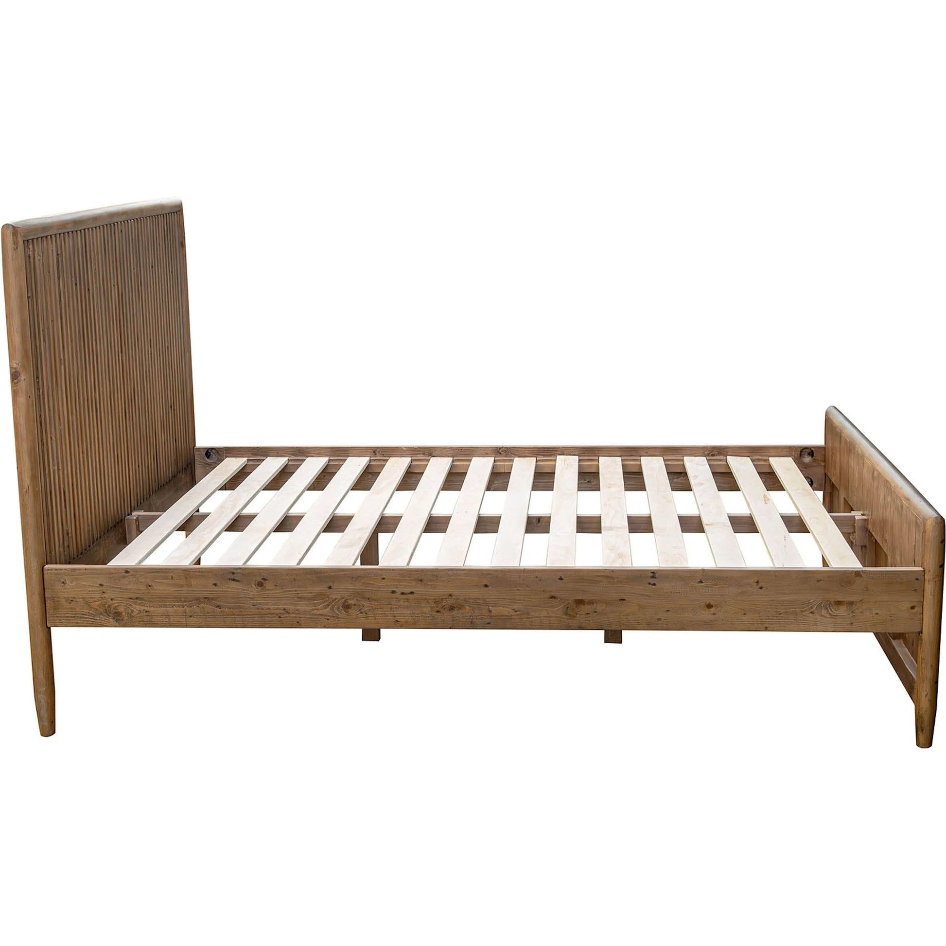 Britanica Bed by LH Imports in brown and brown. Made from reclaimed pine in a transitional style.