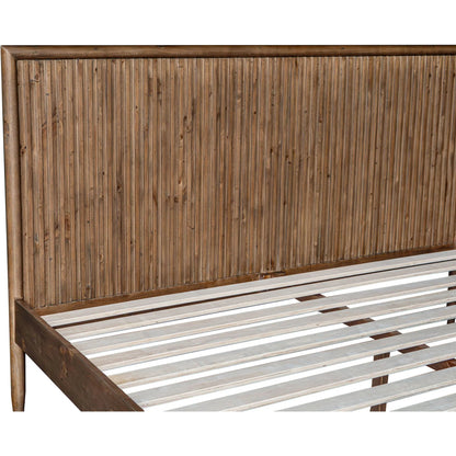 Britanica Bed by LH Imports in brown and brown. Made from reclaimed pine in a transitional style.