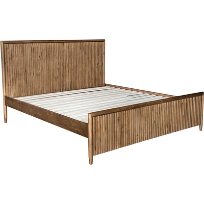 Britanica Bed by LH Imports in brown and brown. Made from reclaimed pine in a transitional style.