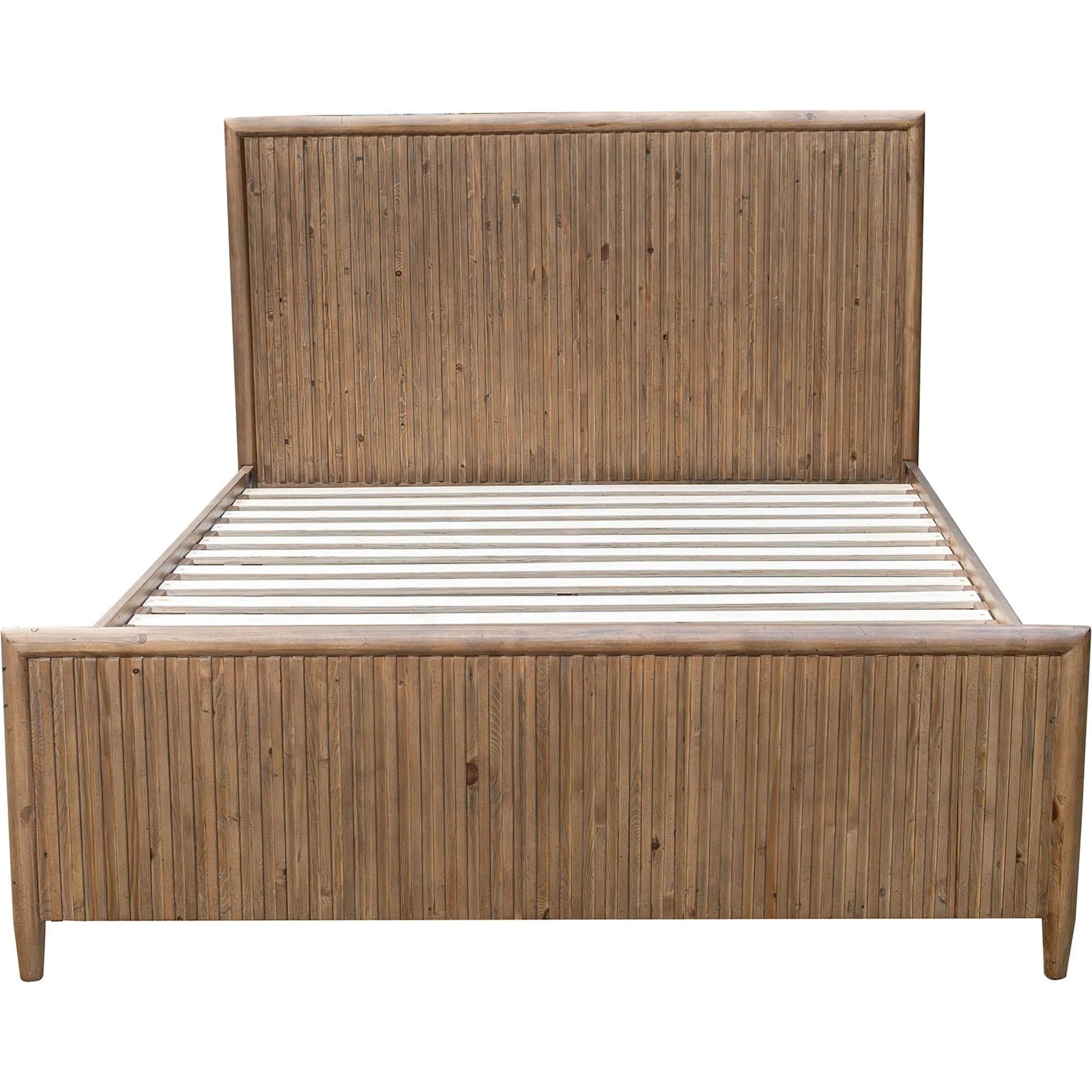 Britanica Bed by LH Imports in brown and brown. Made from reclaimed pine in a transitional style.