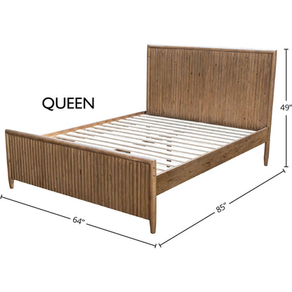 Britanica Bed by LH Imports in brown and brown. Made from reclaimed pine in a transitional style.