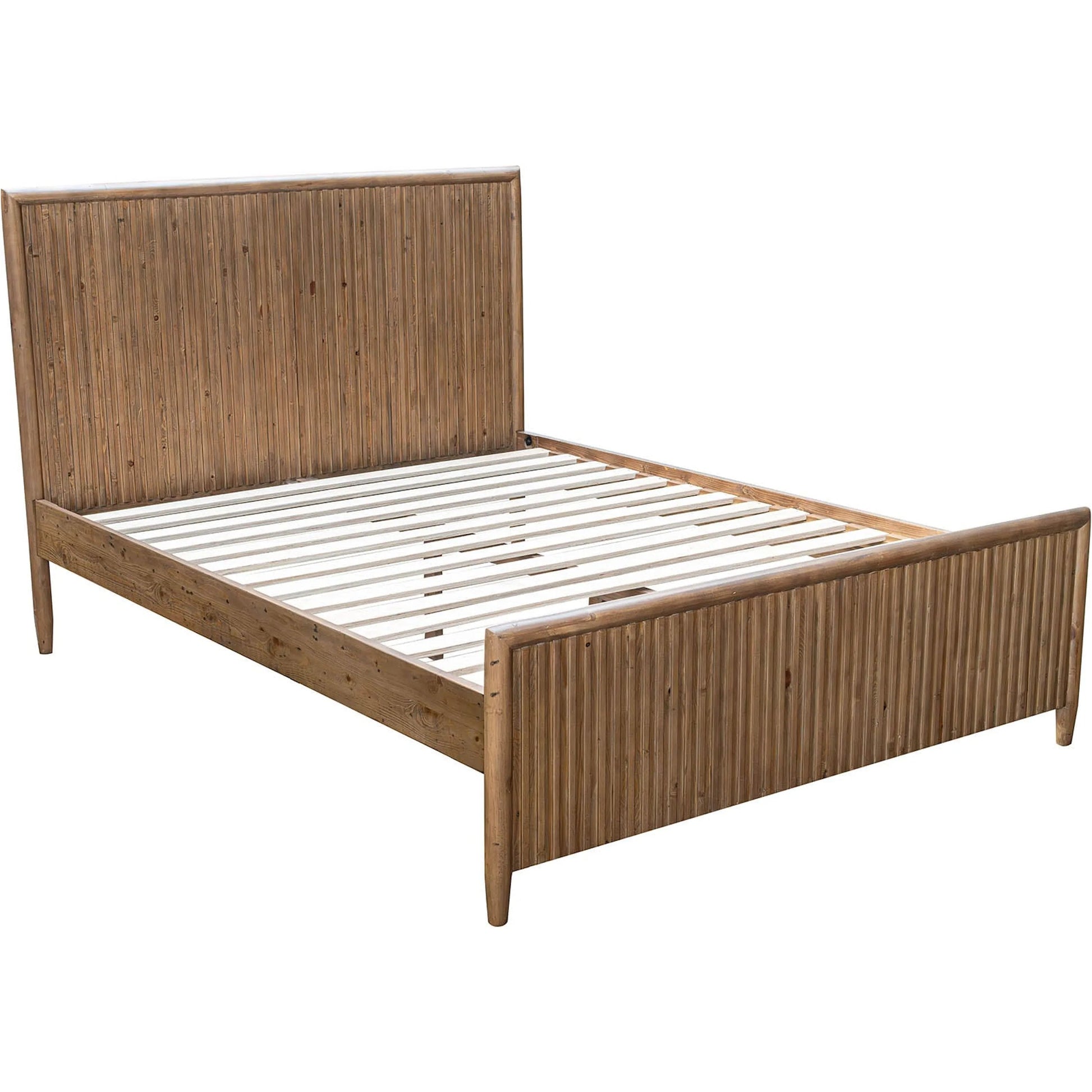 Britanica Bed by LH Imports in brown and brown. Made from reclaimed pine in a transitional style.
