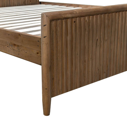 Britanica Bed by LH Imports in brown and brown. Made from reclaimed pine in a transitional style.