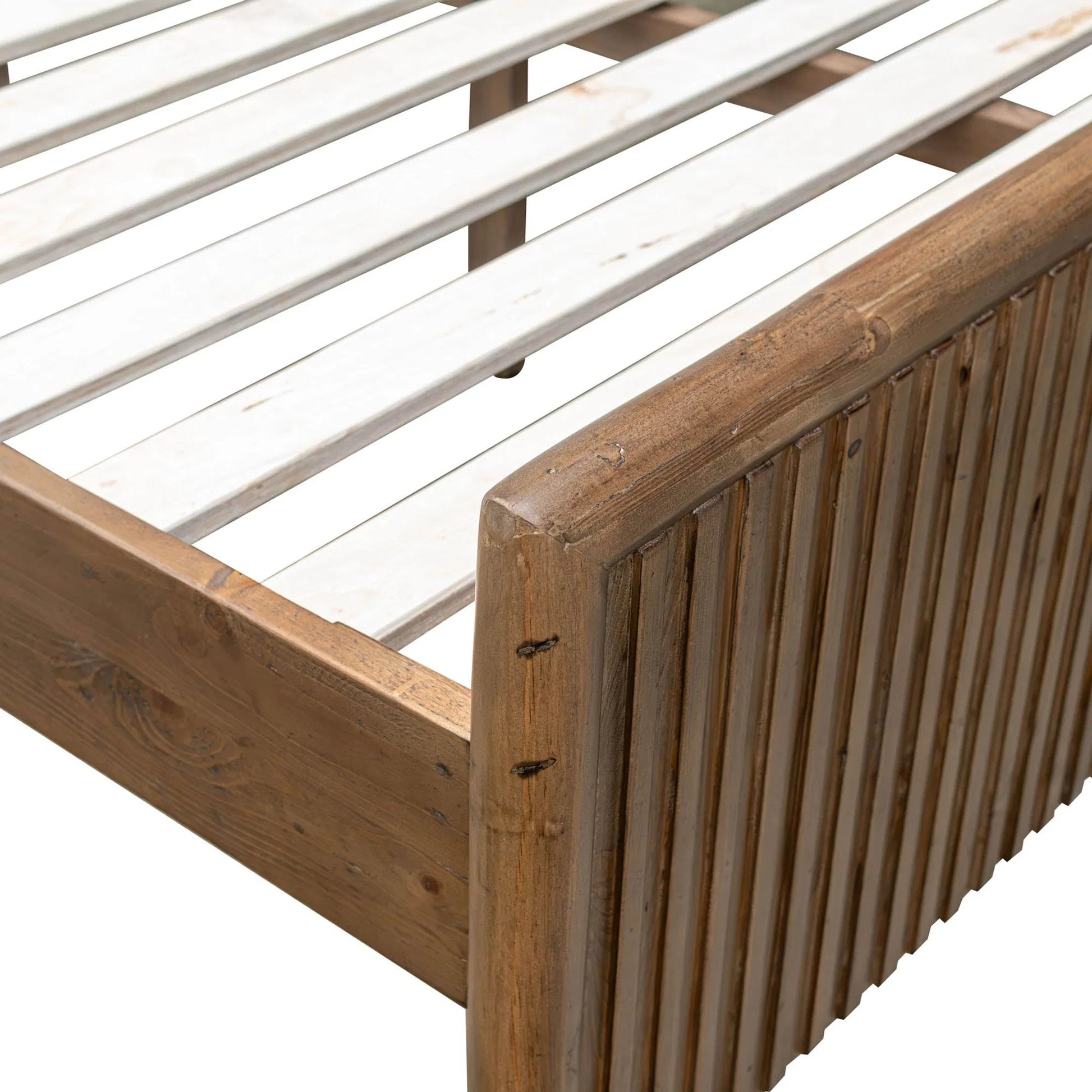 Britanica Bed by LH Imports in brown and brown. Made from reclaimed pine in a transitional style.