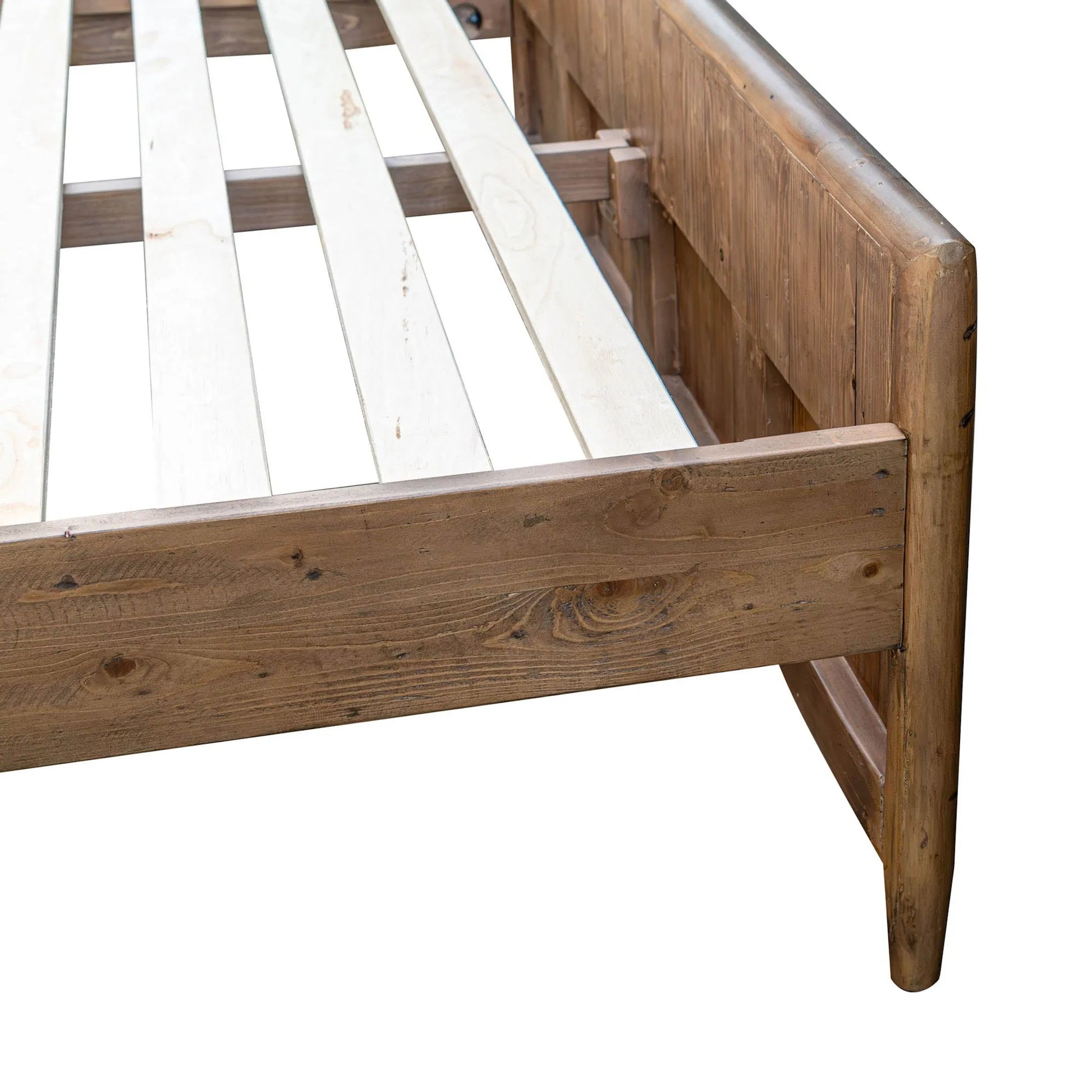 Britanica Bed by LH Imports in brown and brown. Made from reclaimed pine in a transitional style.