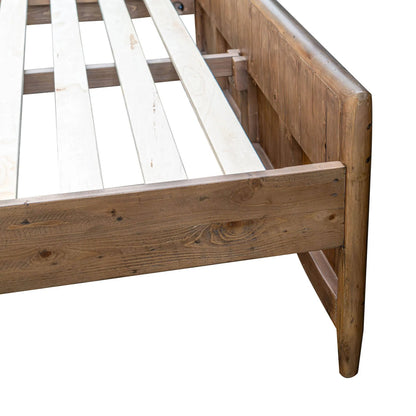 Britanica Bed by LH Imports in brown and brown. Made from reclaimed pine in a transitional style.