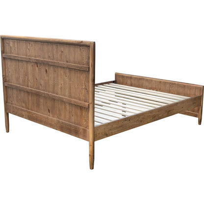 Britanica Bed by LH Imports in brown and brown. Made from reclaimed pine in a transitional style.