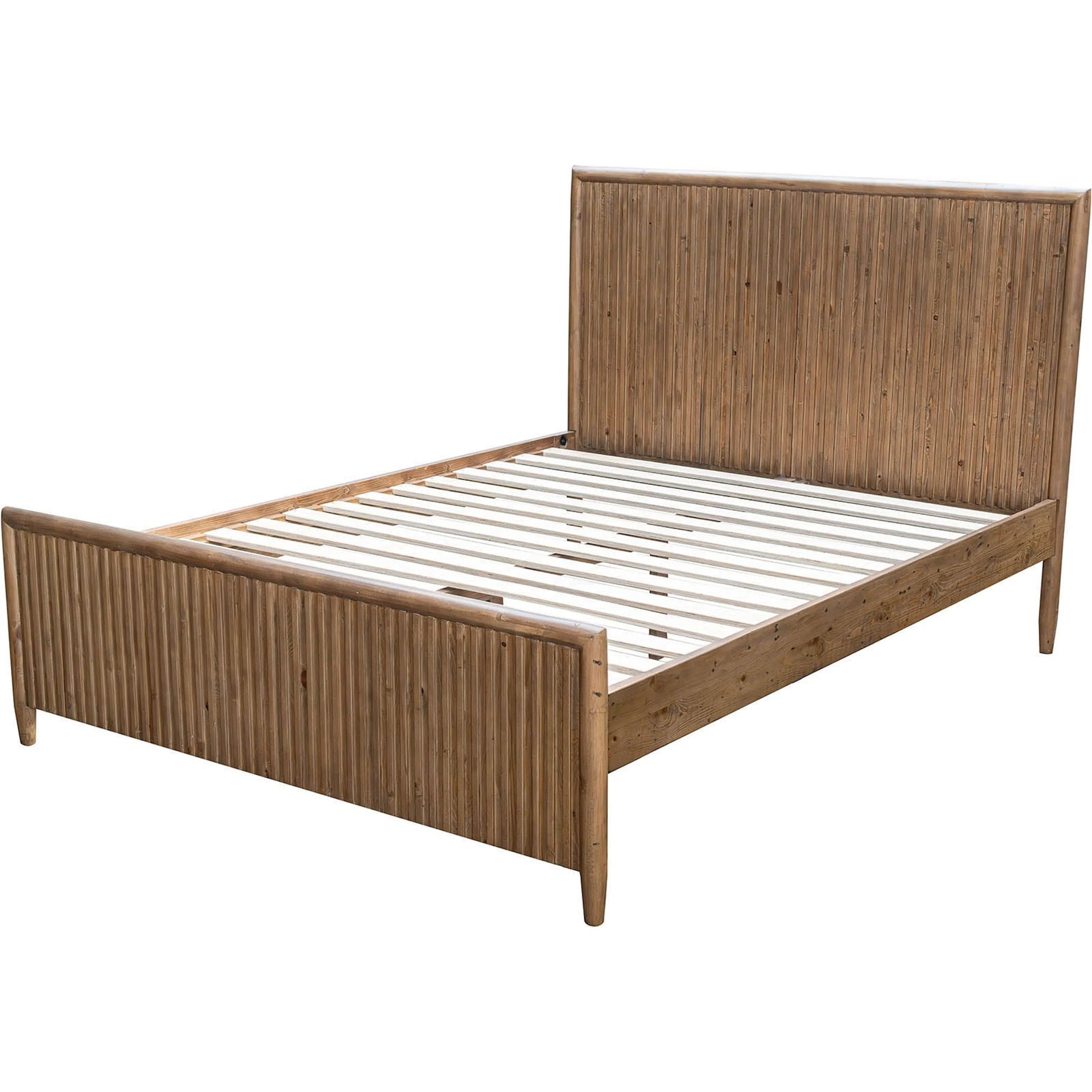 Britanica Bed by LH Imports in brown and brown. Made from reclaimed pine in a transitional style.