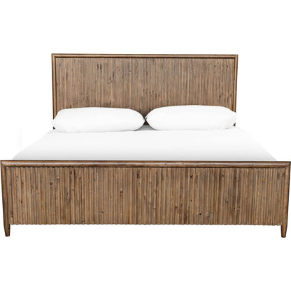 Britanica Bed by LH Imports in brown and brown. Made from reclaimed pine in a transitional style.