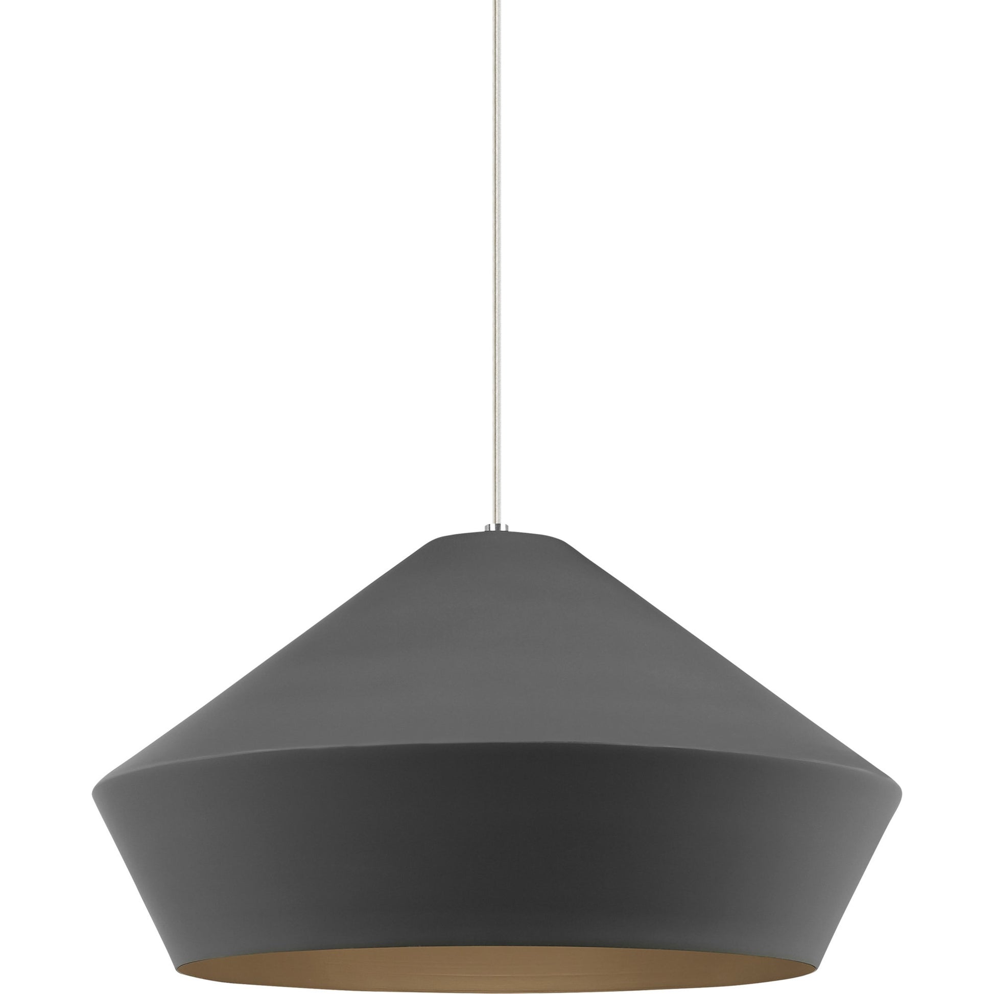 Brummel Pendant by Tech Lighting in charcoal gray. Made from metal in a modern style.