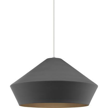 Brummel Pendant by Tech Lighting in charcoal gray. Made from metal in a modern style.