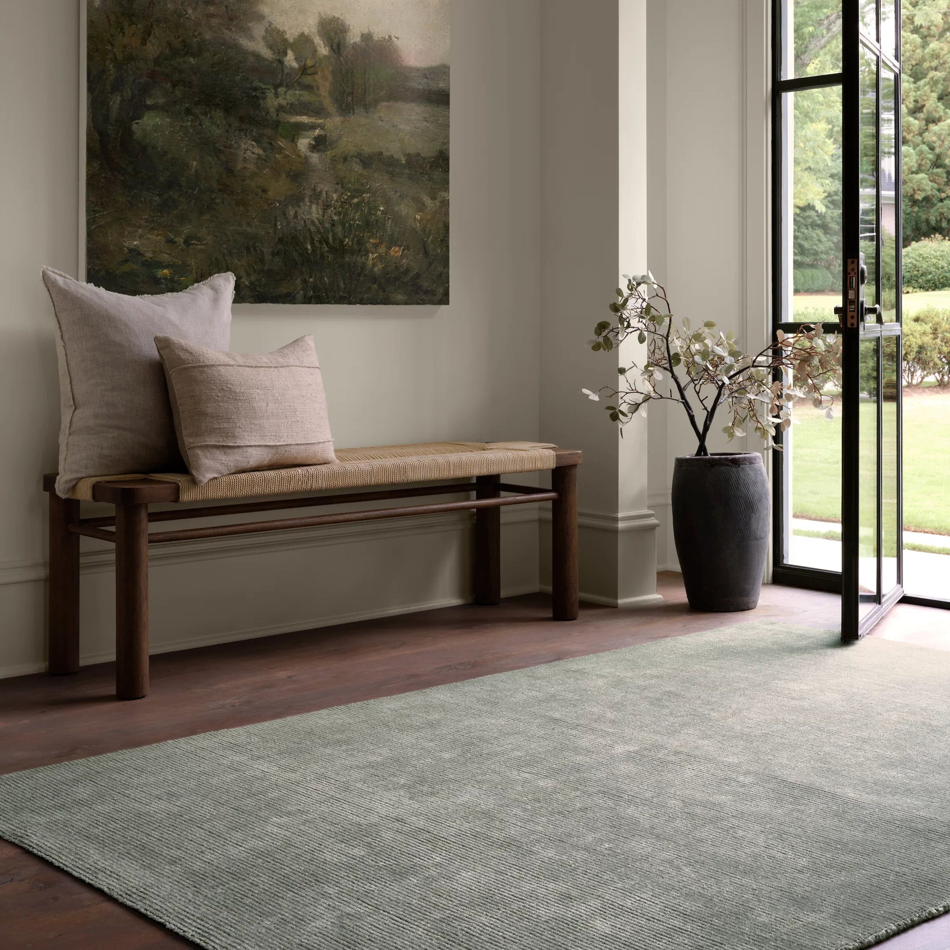 Brevin BRV10 Indoor/Outdoor Rug by Jaipur Living in green. Made from 100% pet yarn in a unique style.