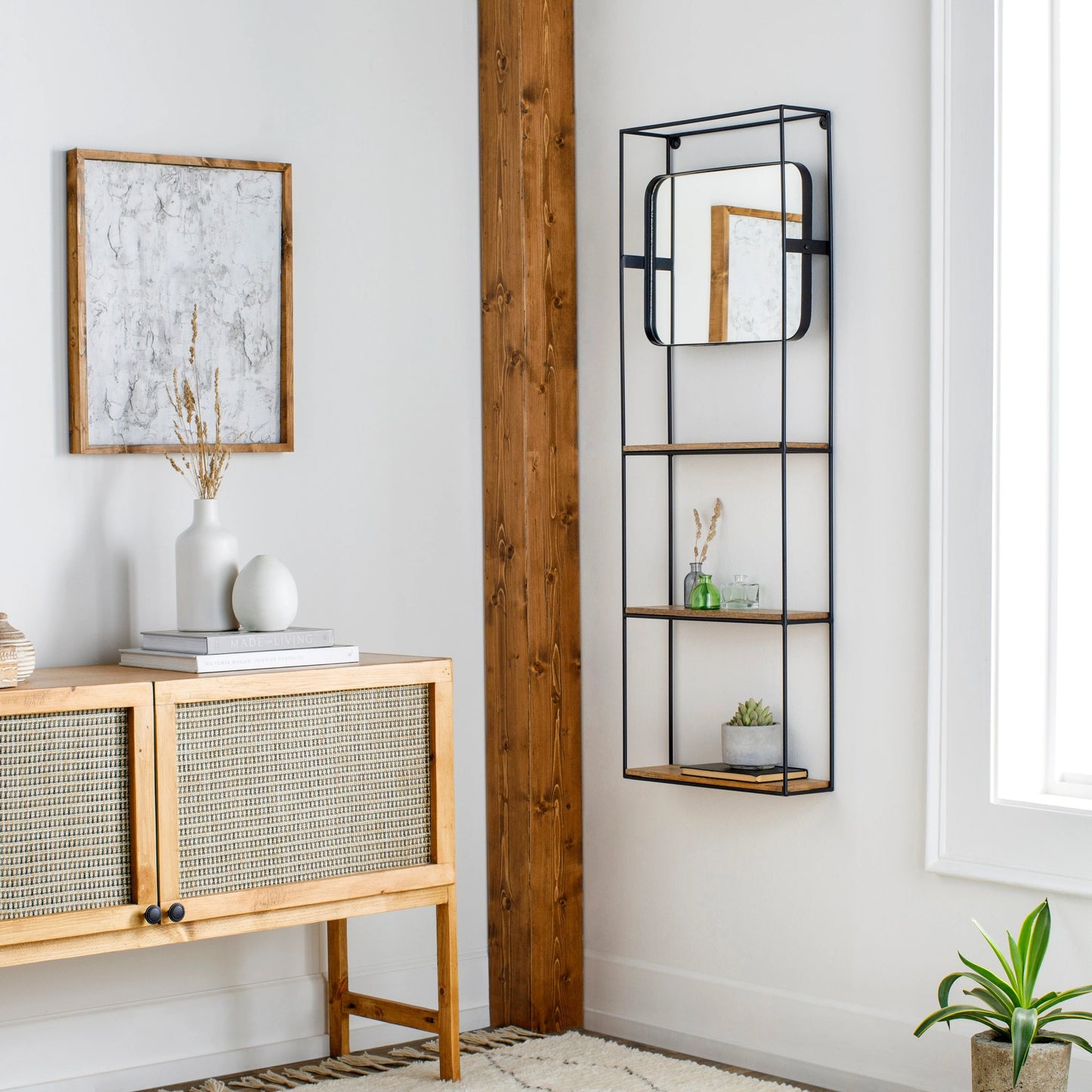 005 SI-1878201 | Lifestyle | Bronx - 29192 by Surya in black and matte. Made from metal, manufactured wood, wood in a modern style.