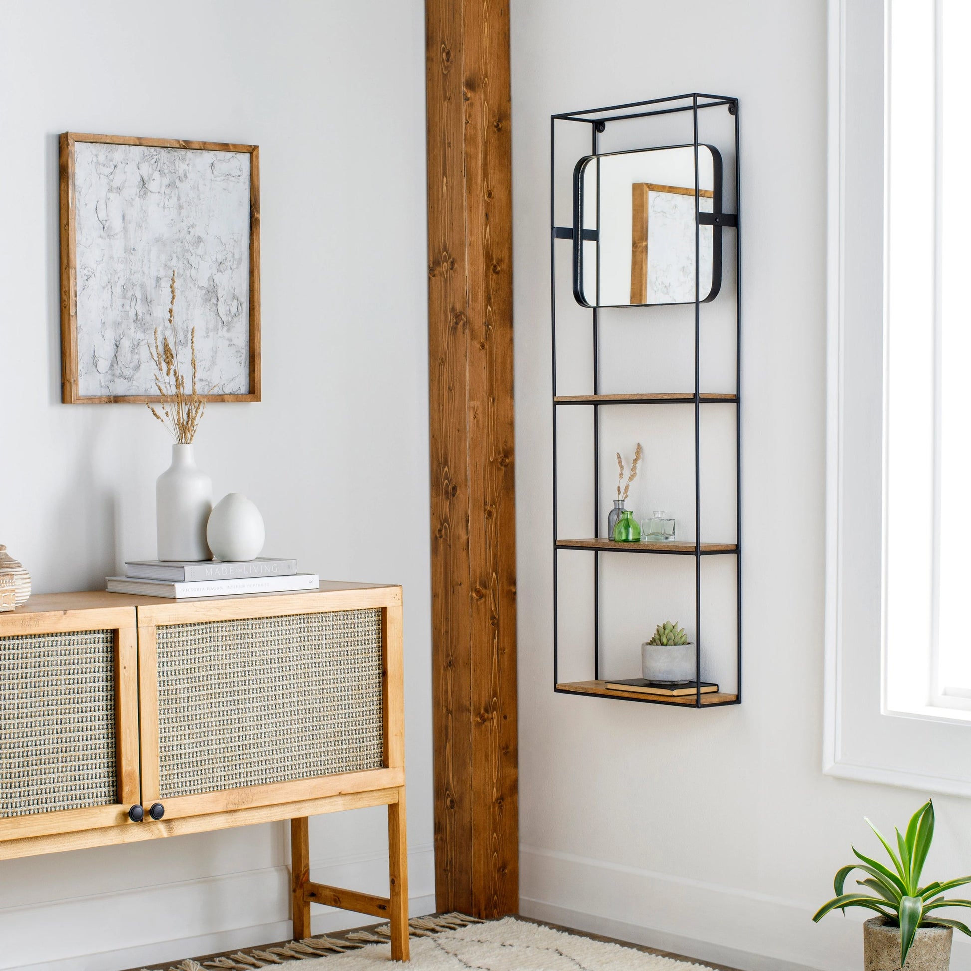 Bronx - 29192 by Surya in black and matte. Made from metal, manufactured wood, wood in a modern style.